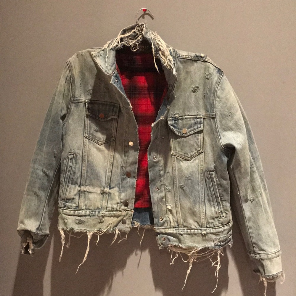 Amiri Reversible Flannel and Jean Jacket